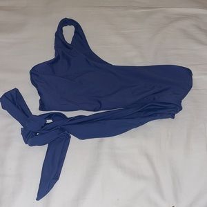 One sleeve side tie bikini top
